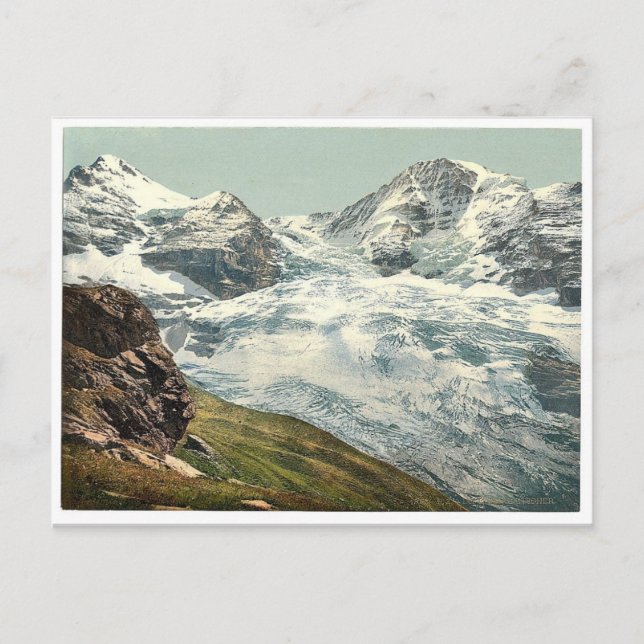 Carte Postale Glacier Eiger, Oberland bernois, Suisse vinta (Devant)