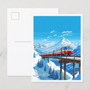 Carte Postale Glacier Express Suisse Illustration de voyage
