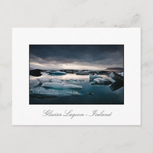 Carte Postale Glacier Lagoon août 2009 #2c Coucher de soleil