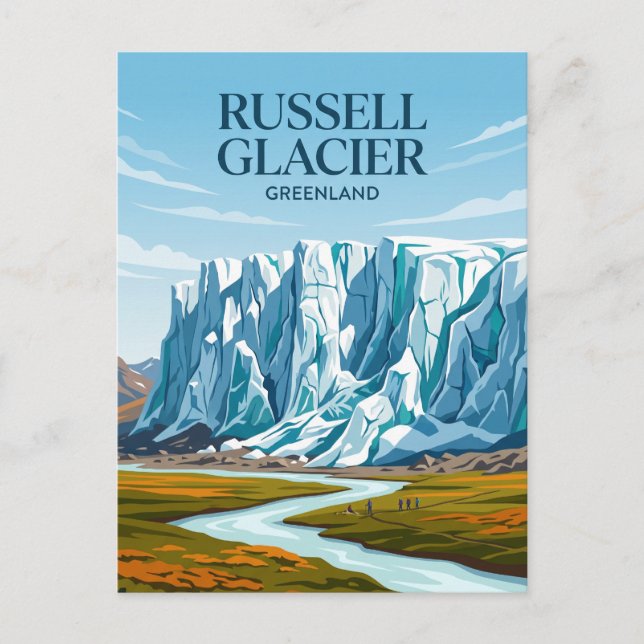 Carte Postale Glacier Russell Groenland (Devant)