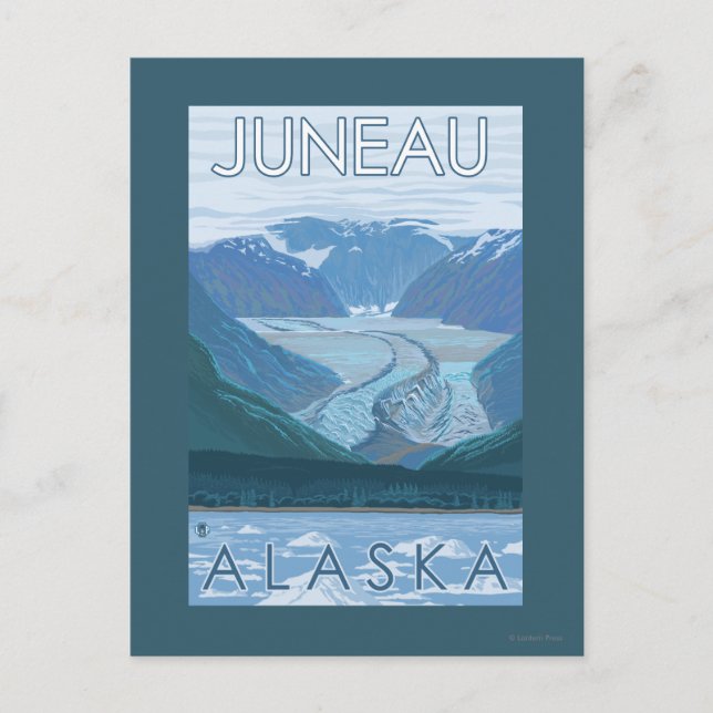 Carte Postale Glacier Scene - Juneau, Alaska (Devant)