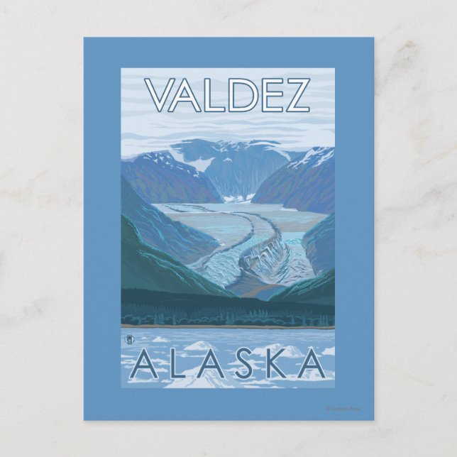 Carte Postale Glacier Scene - Valdez, Alaska (Devant)