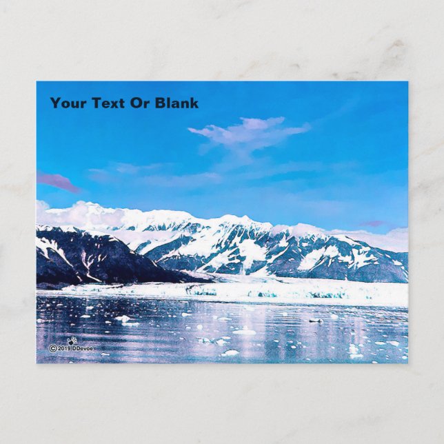 Carte Postale Glacier Tidewater de l'Alaska (Devant)
