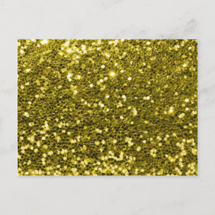 Carte Postale Glam Faux Gold Parties scintillant Sparken Imprime