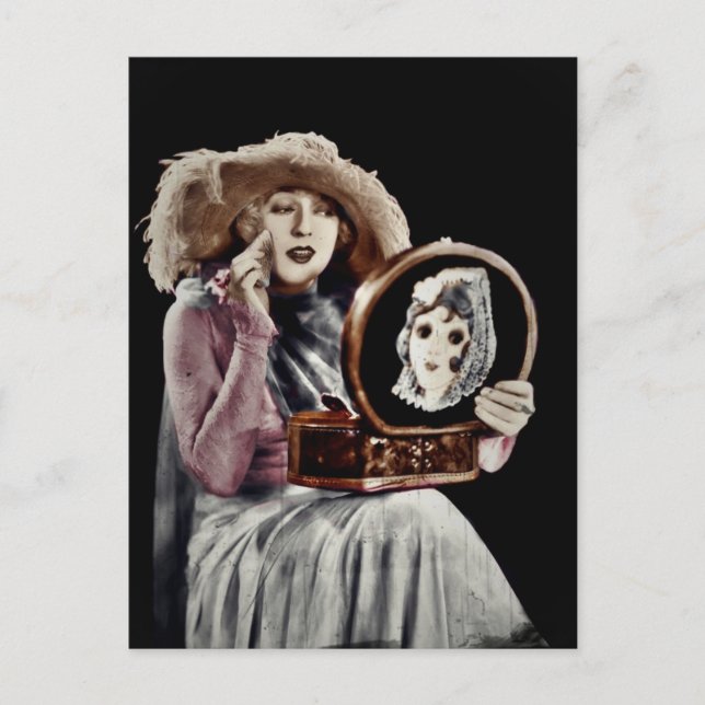 Carte Postale Glam Gal en miroir (Devant)