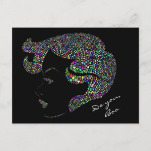 Carte Postale Glam Girl self girl citation puissance