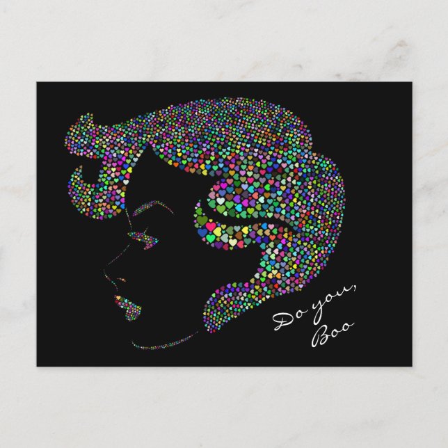 Carte Postale Glam Girl self girl citation puissance (Devant)