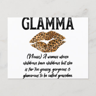 Carte Postale Glamma Leopard Lips Kiss- Glam-Ma Description- Mot