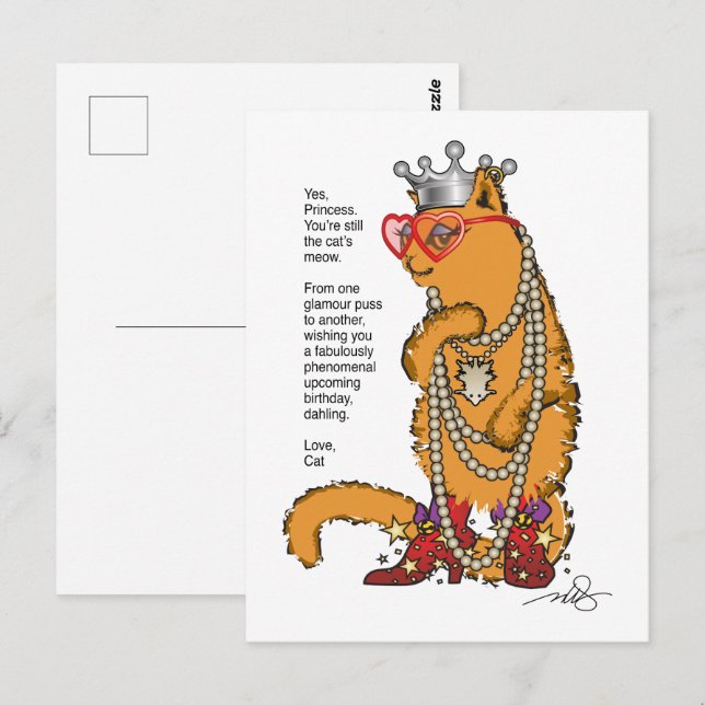 Carte postale Glamor Puss (Devant / Derrière)