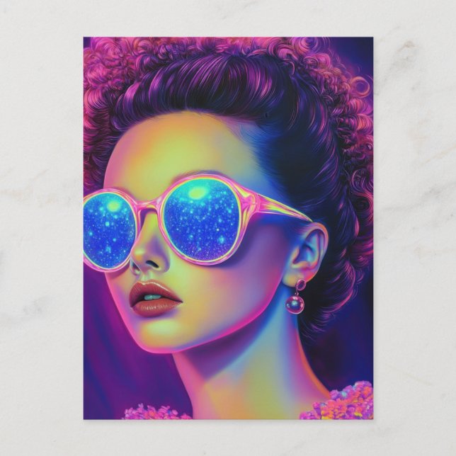 Carte Postale Glamour Neon Galaxy (Devant)