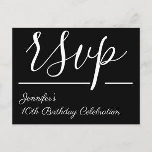 Carte postale glamour "rsvp"