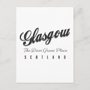 Carte Postale Glasgow Écosse "L'endroit vert cher"