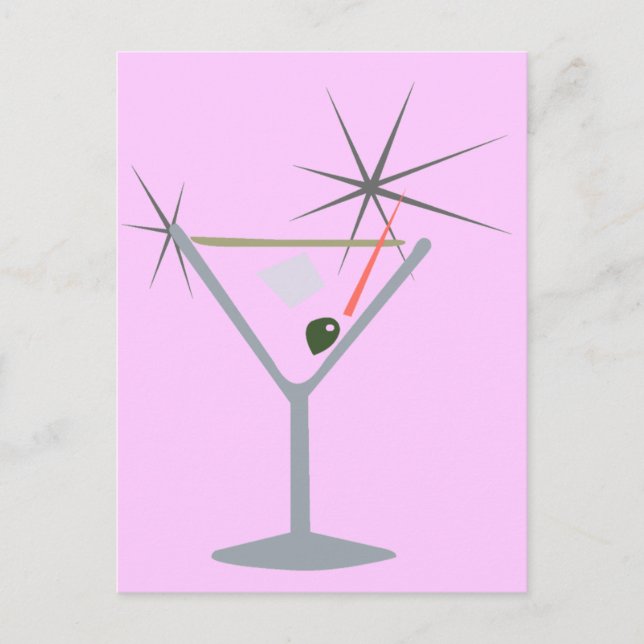 Carte Postale Glass Martini (Devant)