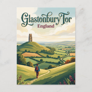 Carte Postale Glastonbury Tor Angleterre