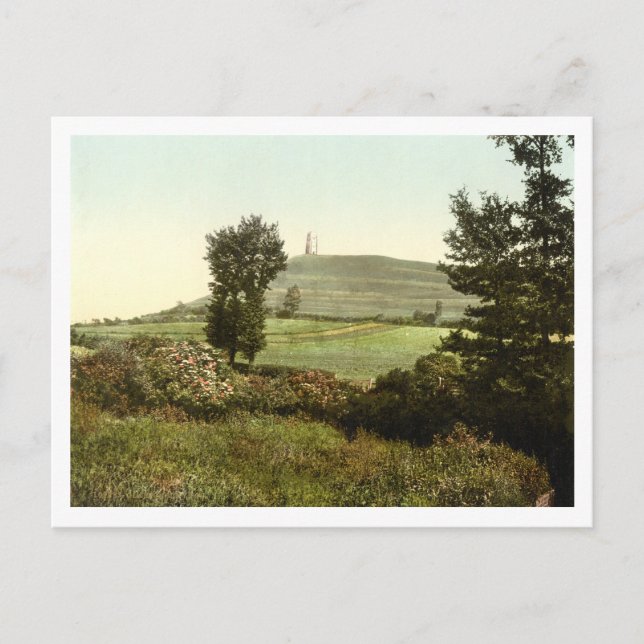 Carte Postale Glastonbury Tor, Somerset, Angleterre (Devant)
