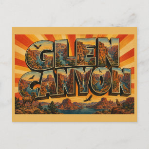 Carte Postale Glen Canyon Arizona Désert Canyon Eau Art