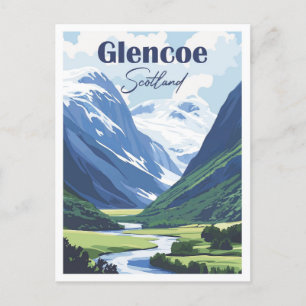 Carte Postale Glencoe Scotland Art Travel Place illustration