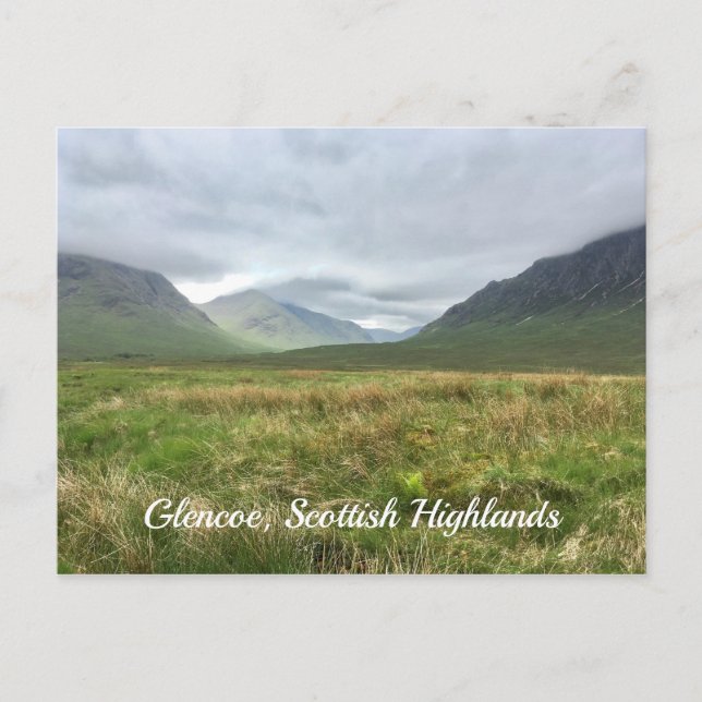 Carte Postale Glencoe Valley Mountains en Écosse Highlands (Devant)