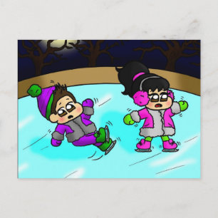 Carte Postale Glissade de glace