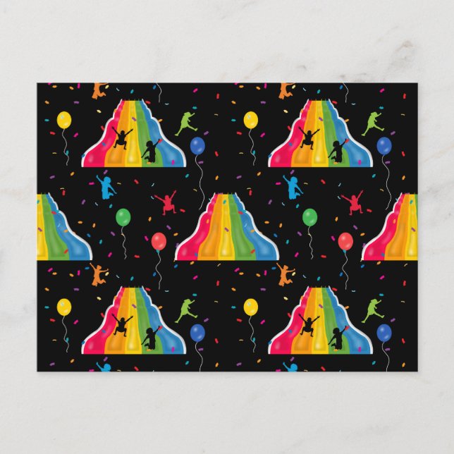 Carte Postale Glissade Intérieure Parc Aire de Jeux pour Enfants (Devant)