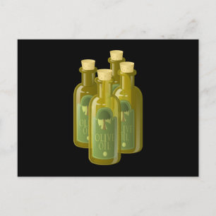 Carte Postale Glitch Food huile d'olive