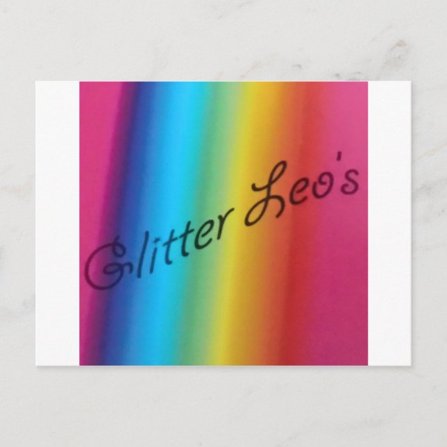 Carte Postale Glitter Leo's (Devant)