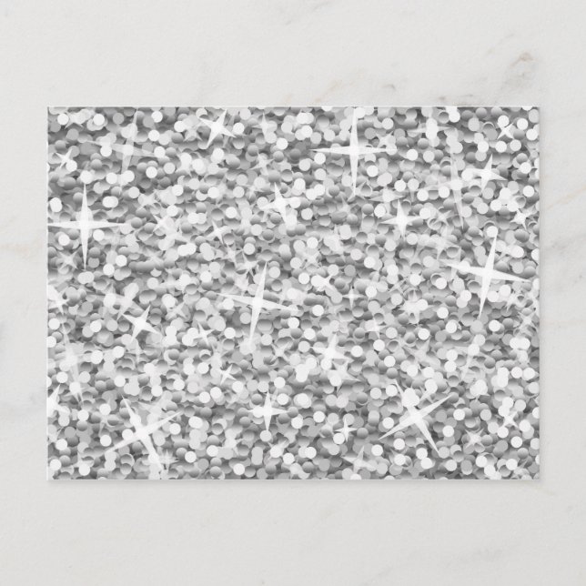 Carte postale Glitz "Argent" (Devant)