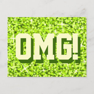 Carte postale Glitz Lime 'OMG ! '