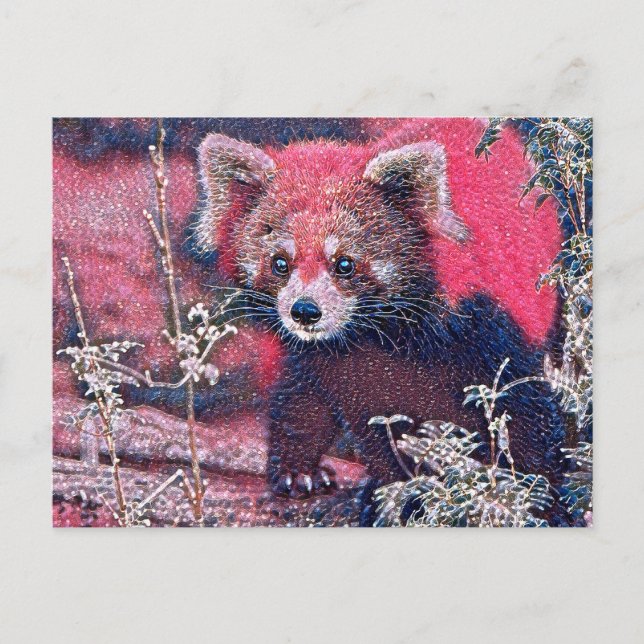 Carte Postale GlitzyAnimal_RedPanda_005 (Devant)
