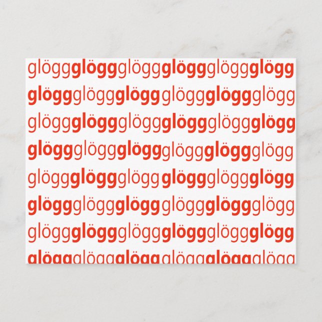 Carte Postale Glogg Glogg Funny Swedish (Devant)