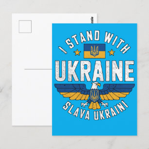 Carte Postale Gloire à l'Ukraine Aigle symbole pour la liberté d