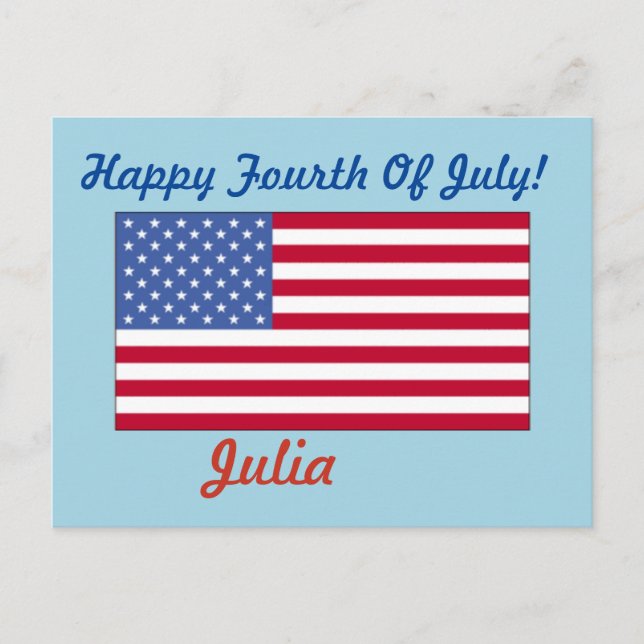 CARTE POSTALE GLORIE ANCIENNE JOYEUX 4 JUILLET  (Devant)