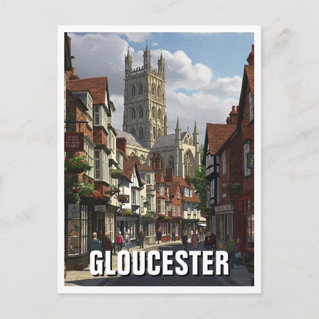 Carte Postale Gloucestershire Angleterre Travel Cathedral (Devant)