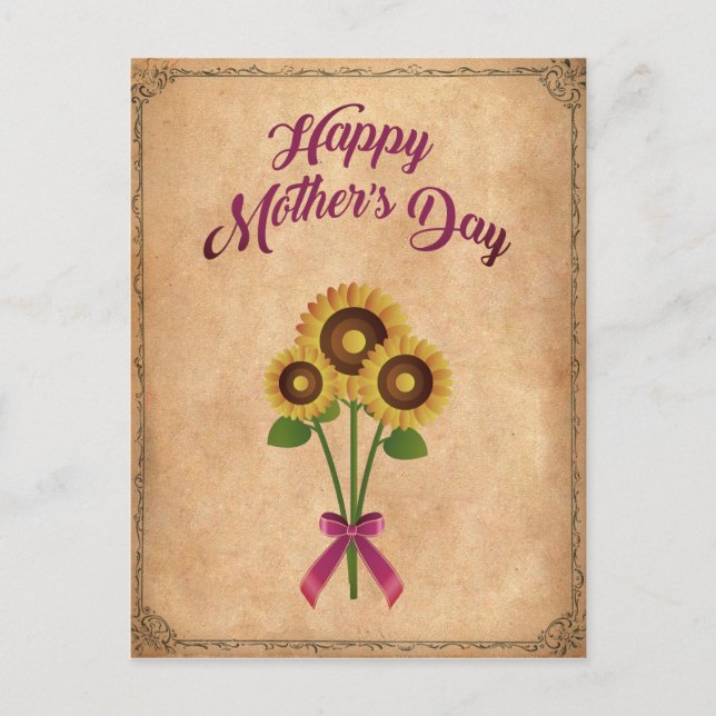 Carte Postale Glücklicher Muttertag Vintage (Devant)