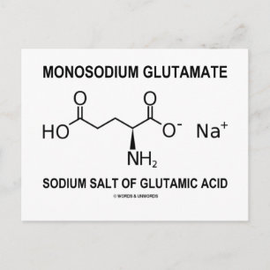 Carte Postale Glutamate De Monosodium Sel De Sodium De L'Acide G