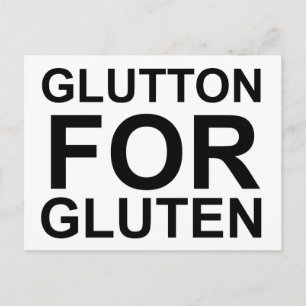 Carte Postale Glutton pour gluten