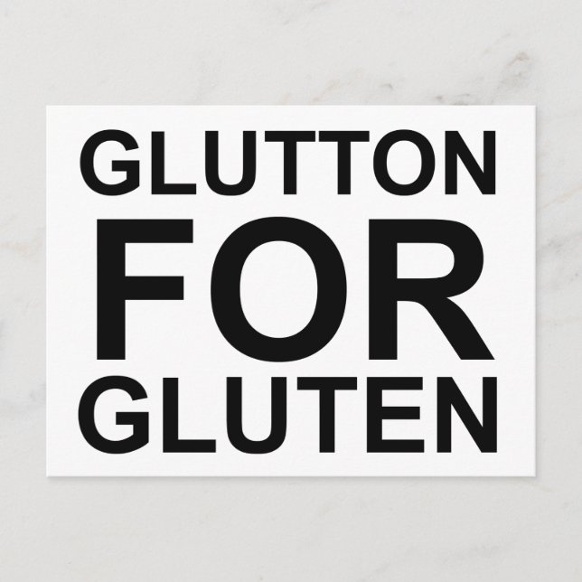 Carte Postale Glutton pour gluten (Devant)