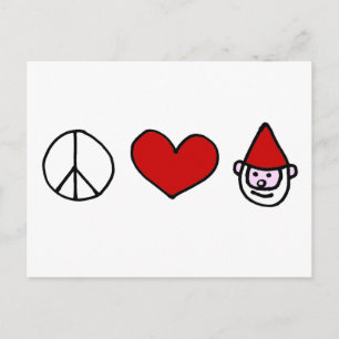 Carte Postale Gnome d'amour de paix