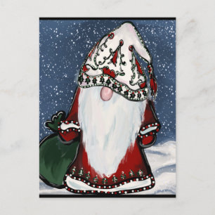 CARTE POSTALE GNOME DE NOËL  