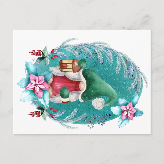 Carte postale Gnome de Noël - Fêtes adorables (Devant)