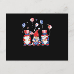 Carte Postale Gnome Gnomies Fête de l'indépendance 4 juillet