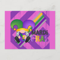 Gnome mignonne Joyeux Mardi Gras