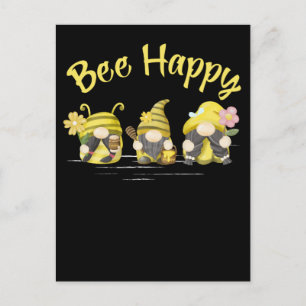 Carte Postale Gnomes Apiculture Mignon Abeille Heureux