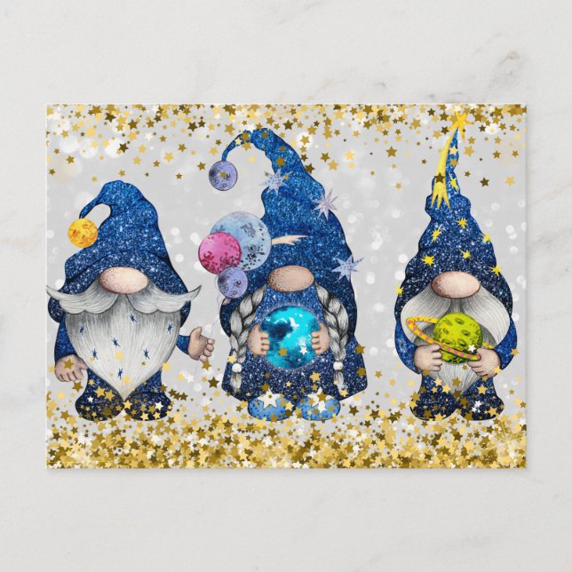 Carte Postale Gnomes d'astronomie cosmique (Devant)