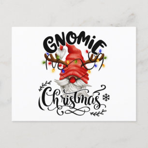 Carte Postale Gnomie Noël Gnomie Lights Chain