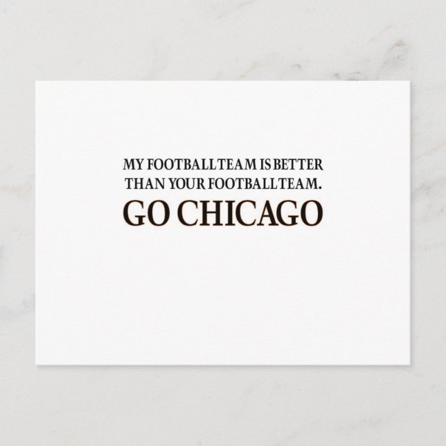 Carte Postale GO CHICAGO (shuffle noir) (Devant)