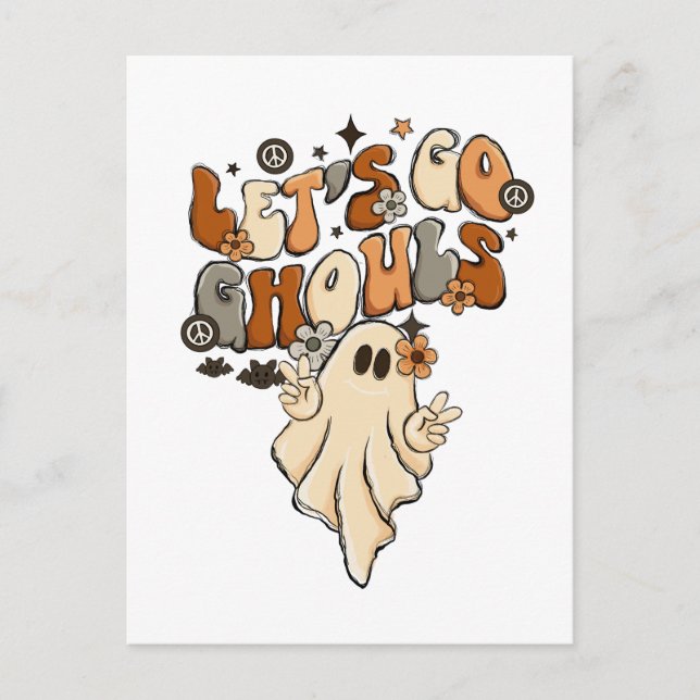Carte Postale Go Ghouls Halloween Ghost (Devant)