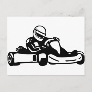 Carte Postale Go Kart Racing