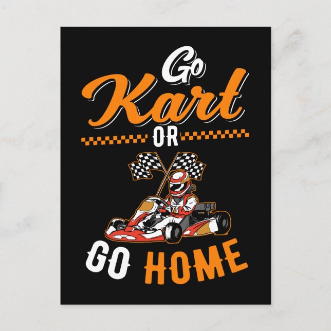 Carte Postale Go Kart Racing Funny Go Karts (Devant)