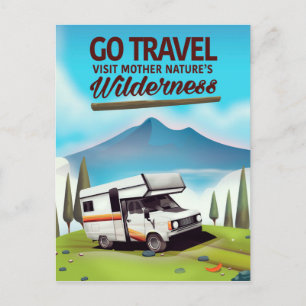 Carte Postale Go Travel, Visit mère natures Wilderness RV.
